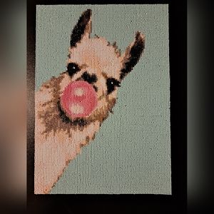 Finished llama with gum diamond painting